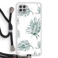 Simple leaves: Samsung Galaxy A22 4G Transparant Hoesje met koord