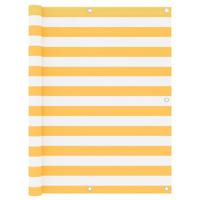 VidaXL Balkonscherm 120x300 cm oxford stof wit en geel