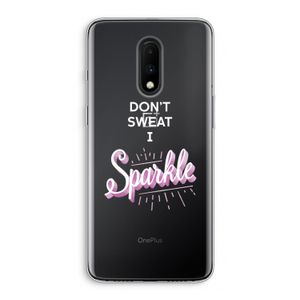 Sparkle quote: OnePlus 7 Transparant Hoesje