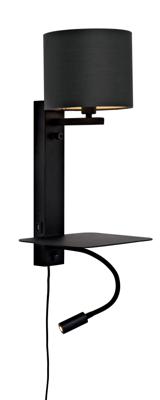 Wandlamp Florence - Zwart/Zwart - 24x22x52cm