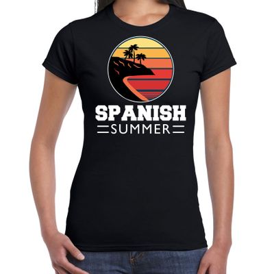 Spanish zomer t-shirt / shirt Spanish summer zwart voor dames Spanish zomer t-shirt / shirt Spanish summer zwart voor dames