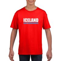 IJslandse supporter t-shirt rood voor kinderen XL (158-164)  -