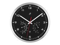AURIOL Radiogestuurde wandklok (Zilver/zwart)