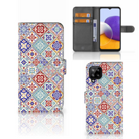 Samsung Galaxy A22 4G | M22 Bookcase Tiles Color - thumbnail