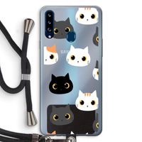 Katten: Samsung Galaxy A20s Transparant Hoesje met koord Katten: Samsung Galaxy A20s Transparant Hoesje met koord