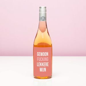 Wijnfles Gewoon fucking lekkere wijn (Blush Rosé)