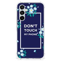 Samsung Galaxy A54 Anti Shock Case Flowers Blue DTMP - thumbnail