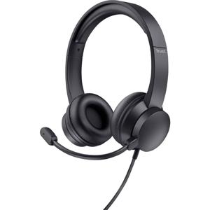 Trust HS-150 ANALOGUE PC HEADSET On Ear headset Computer Kabel Zwart