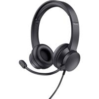 Trust HS-150 ANALOGUE PC HEADSET On Ear headset Computer Kabel Zwart