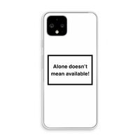 Alone: Pixel 4 Transparant Hoesje