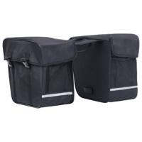 VidaXL Fietstas voor bagagedrager dubbel waterdicht 35 l zwart