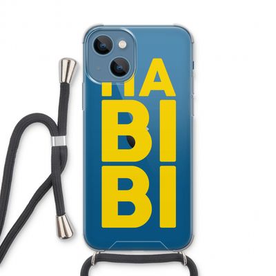 Habibi Blue: iPhone 13 Transparant Hoesje met koord