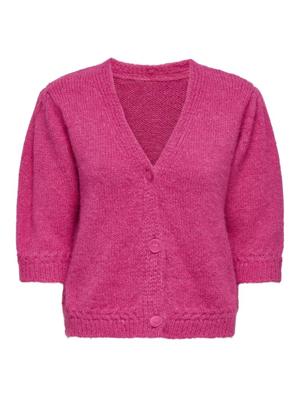 Only Onlstarla Ss V-neck Cardiga Cc Knt Vest 4987205 Pink Yarrow Melange/dtm But