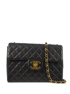 CHANEL Pre-Owned sac porté épaule Jumbo Classic Flap (1997) - Noir