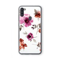 Geschilderde bloemen: Samsung Galaxy A11 Transparant Hoesje