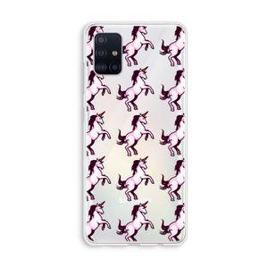 Musketon Unicorn: Galaxy A51 4G Transparant Hoesje