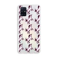 Musketon Unicorn: Galaxy A51 4G Transparant Hoesje