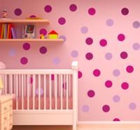 Roze cirkels stippen stickers