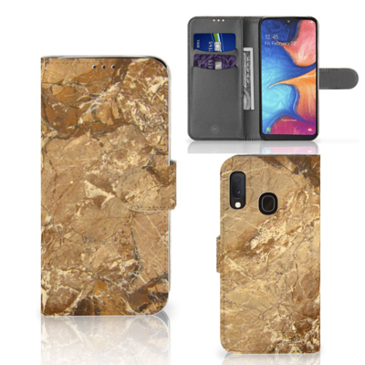 Samsung Galaxy A20e | Bookcase | Marmer Creme