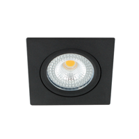 Bella LED spot kantelbaar 5Watt vierkant ZWART IP65 dimbaar - interne driver - thumbnail