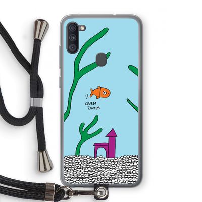 Aquarium: Samsung Galaxy A11 Transparant Hoesje met koord