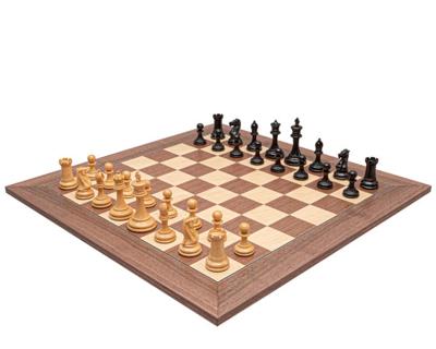 De Rochester Ebbenhout en Notenhout Grote Schaakset