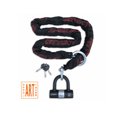 Citycat kettingslot art**** 180cm x10.5mm. met loop en mini beugelslot
