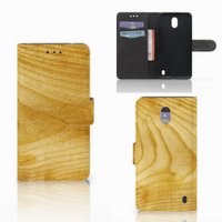 Nokia 2 Book Style Case Licht Hout - thumbnail