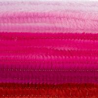 Chenilledraad - 10x - roze tinten - 8 mm x 50 cm - hobby/knutsel materialen