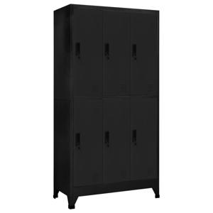 Lockerkast 90x45x180 cm staal zwart SKU: V339798