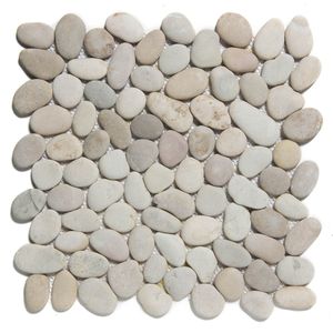 The Mosaic Factory Natural Stone riviersteen mozaïek tegels 31x30 tan