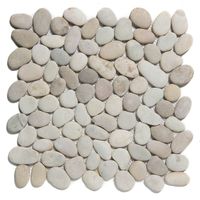 The Mosaic Factory Natural Stone riviersteen mozaïek tegels 31x30 tan - thumbnail