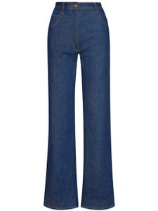 Oscar de la Renta jean droit à taille haute - Bleu