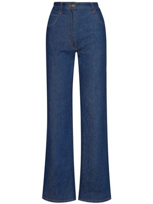 Oscar de la Renta jean droit à taille haute - Bleu