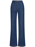 Oscar de la Renta jean droit à taille haute - Bleu