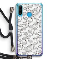 Zwanen: Huawei P30 Lite Transparant Hoesje met koord