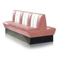 Classic Dubbele Retro Diner Bank Bel Air HW150 Dusty Rose