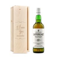 Whisky in gegraveerde kist - Laphroaig 10 Years - thumbnail