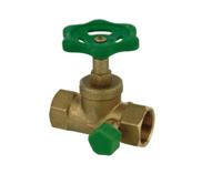 Kirchhoff Rechte wegklep, 1"IT, met aftapkraan - 988577055