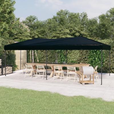 Partytent inklapbaar 3x6 m zwart