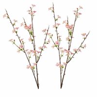 2x Roze appelbloesem bloemen kunsttakken 85 cm - Kunstbloemen - thumbnail