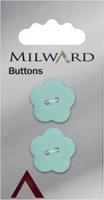 Milward Knoop Bloem Lichtgroen 20mm (2 stuks)