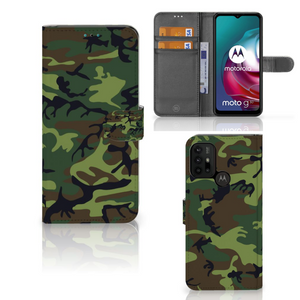 Motorola Moto G10 | G20 | G30 Telefoon Hoesje Army Dark