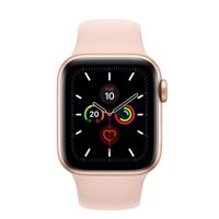 Refurbished Apple Watch Series 5 Aluminum 44mm Rosegoud met Pink Sportband Als nieuw - thumbnail