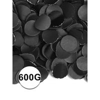 Feestartikelen zwarte confetti 600 gram