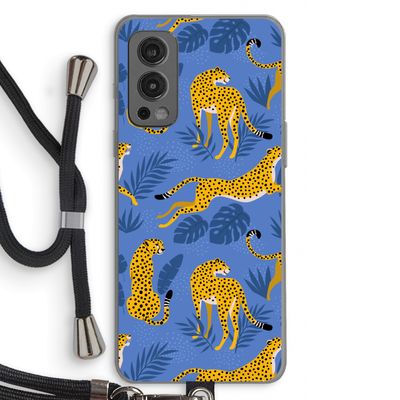 Luipaard: OnePlus Nord 2 5G Transparant Hoesje met koord