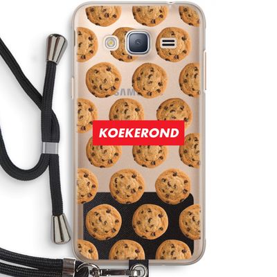 Koekerond: Samsung Galaxy J3 (2016) Transparant Hoesje met koord