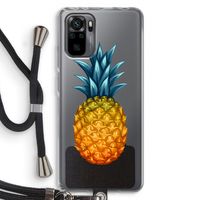 Grote ananas: Xiaomi Redmi Note 10 Pro Transparant Hoesje met koord