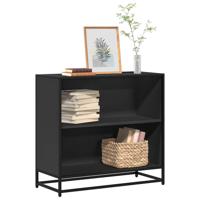 Boekenkast 80x35x76 cm bewerkt hout zwart