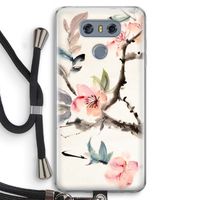 Japanse bloemen: LG G6 Transparant Hoesje met koord